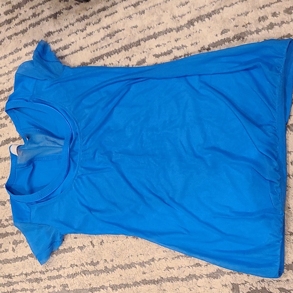 Stella mccartney Adidas blue nylon short sleeve with mesh overlay - Picture 3 of 8